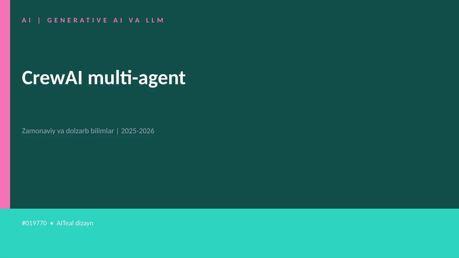 GENERATIVE AI VA LLM