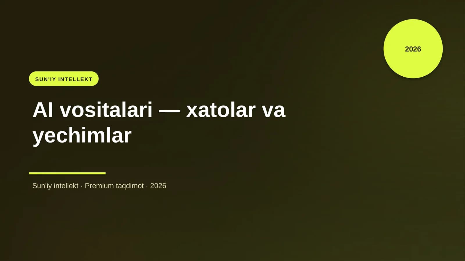 SUN'IY INTELLEKT