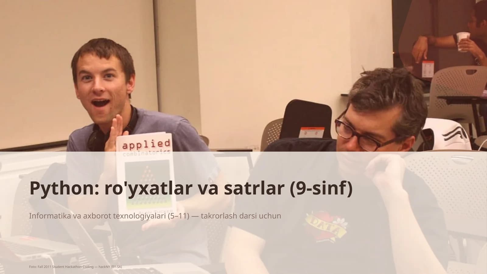 Python: ro'yxatlar va satrlar (9-sinf)