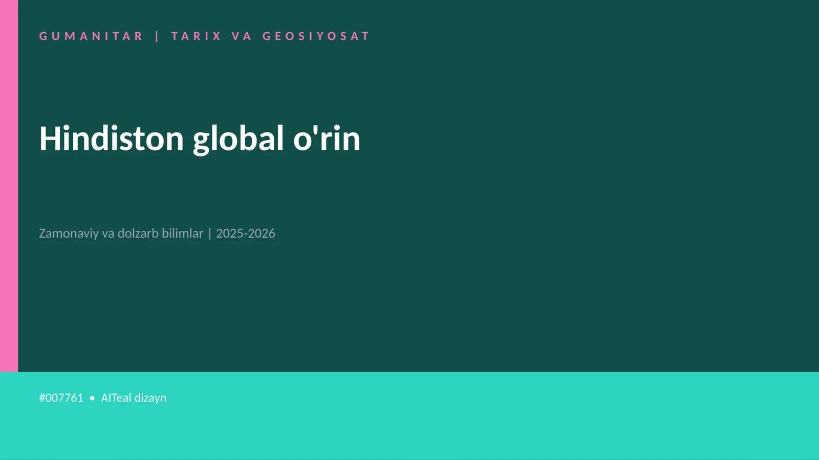 Hindiston global o'rin