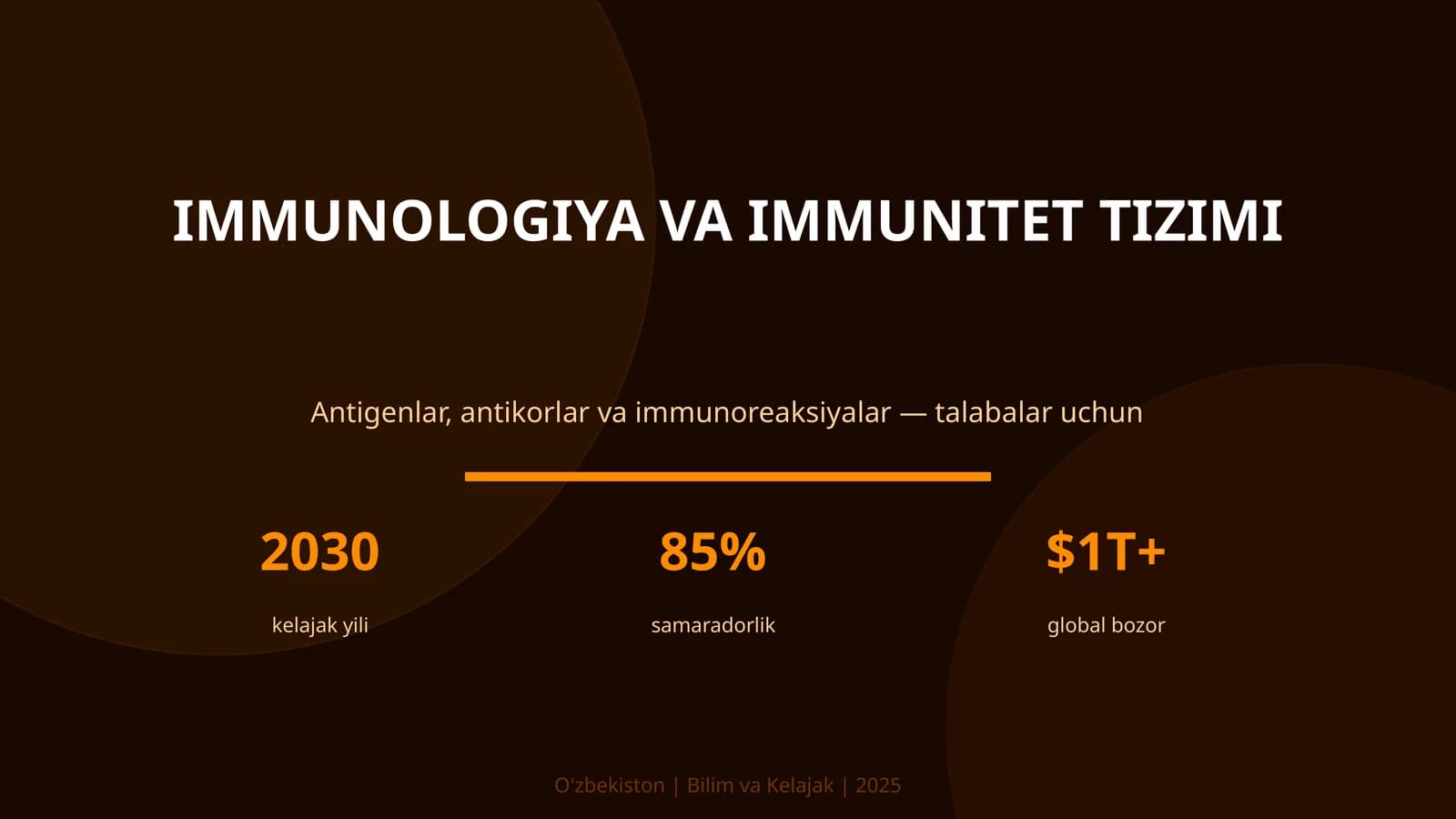IMMUNOLOGIYA VA IMMUNITET TIZIMI
