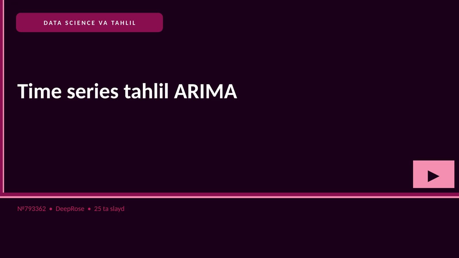 DATA SCIENCE VA TAHLIL