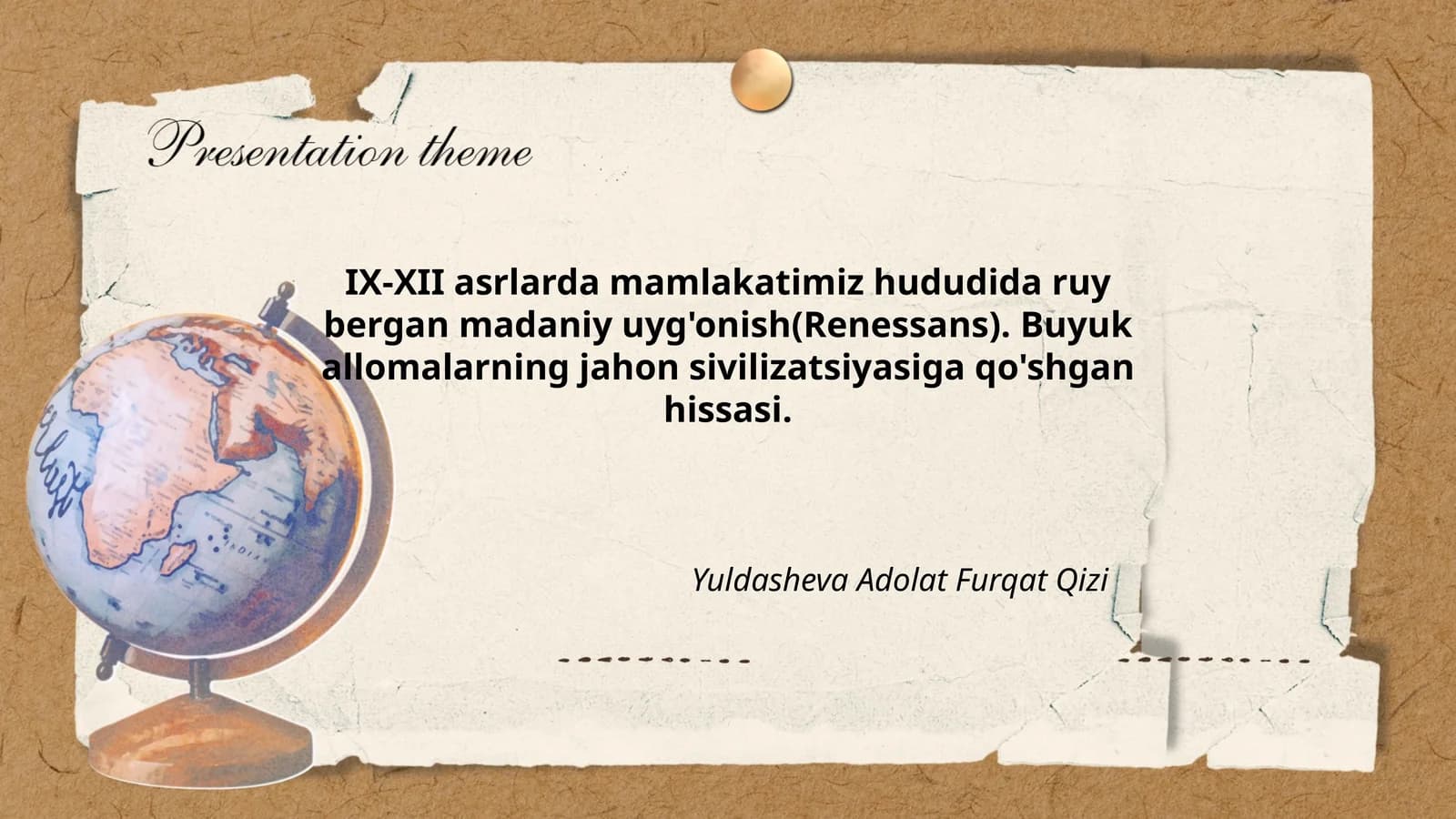 Ruy bergan madaniy uyg'onish(Renessans)