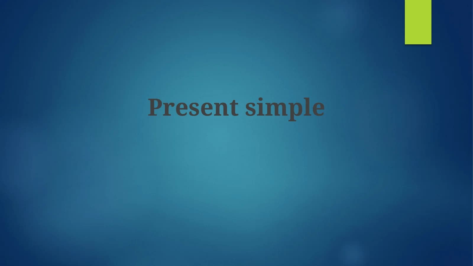 Present simple