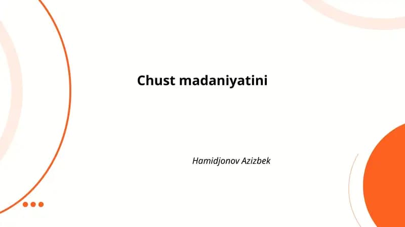 Chust madaniyatini