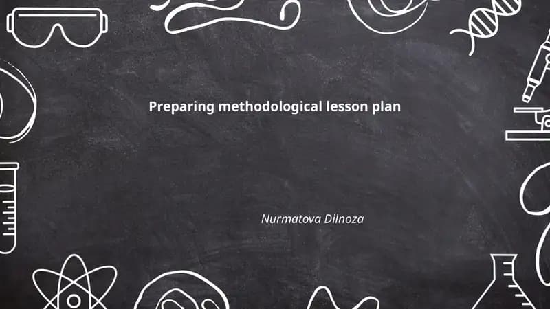 Preparing methodological lesson plan