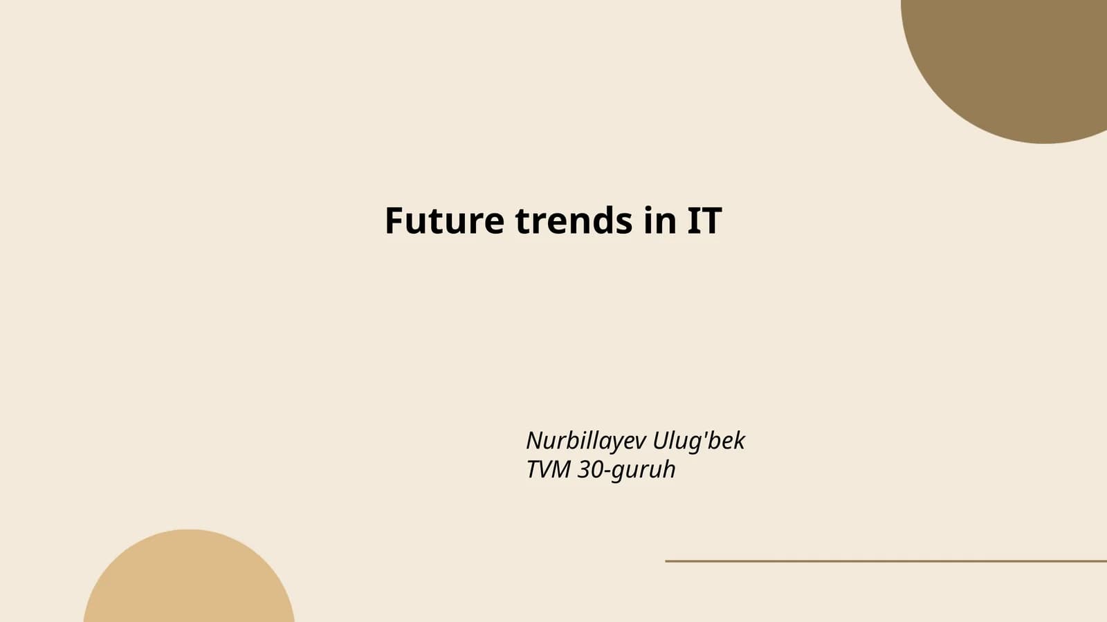 Future trends in IT