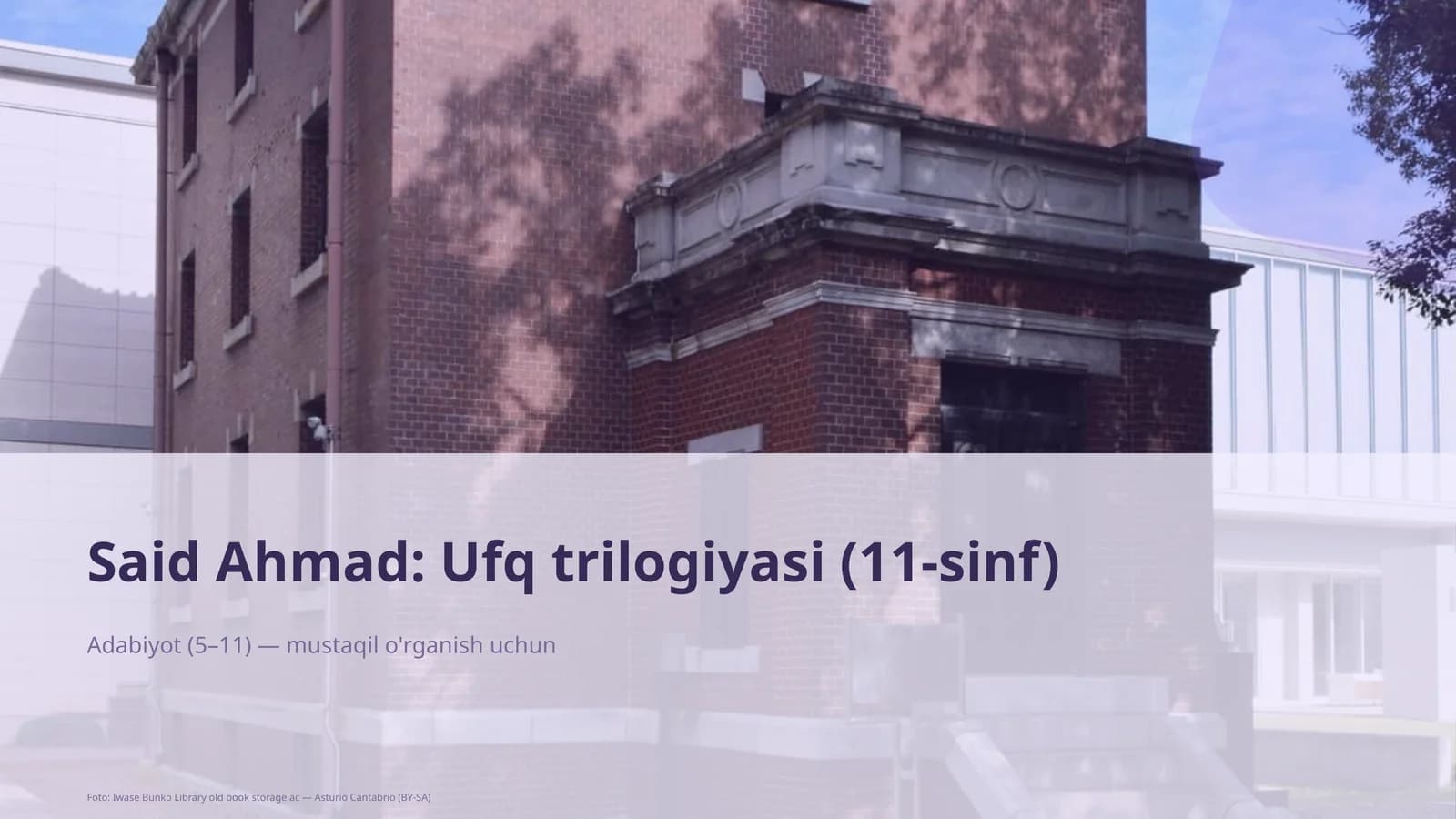 Said Ahmad: Ufq trilogiyasi (11-sinf)