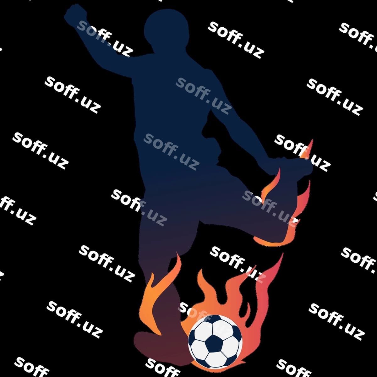Futbol o'yinchi silueti | Soccer player silhouette