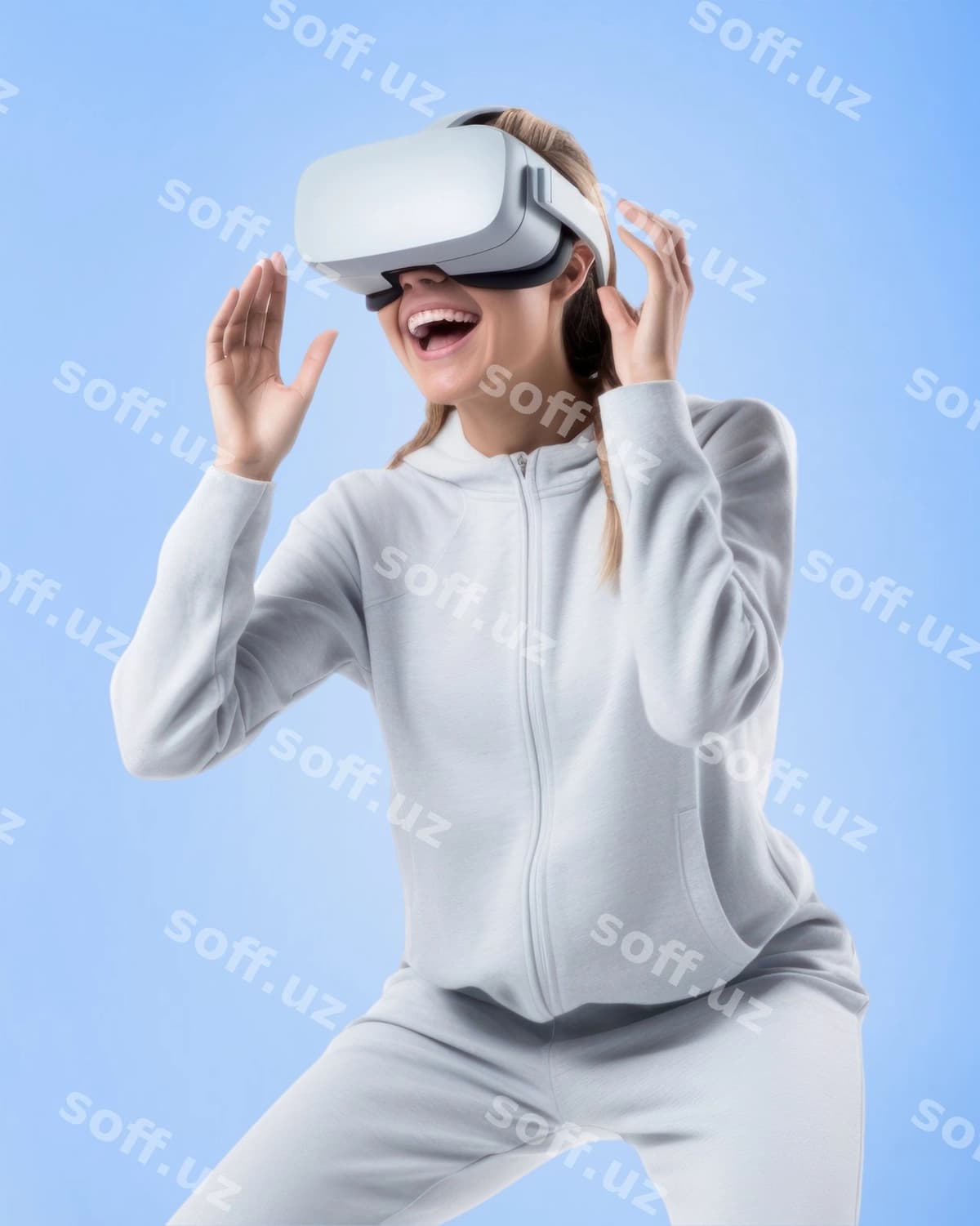 Texnologiya VR bosh kiyimi ayol | Technology vr headwear woman