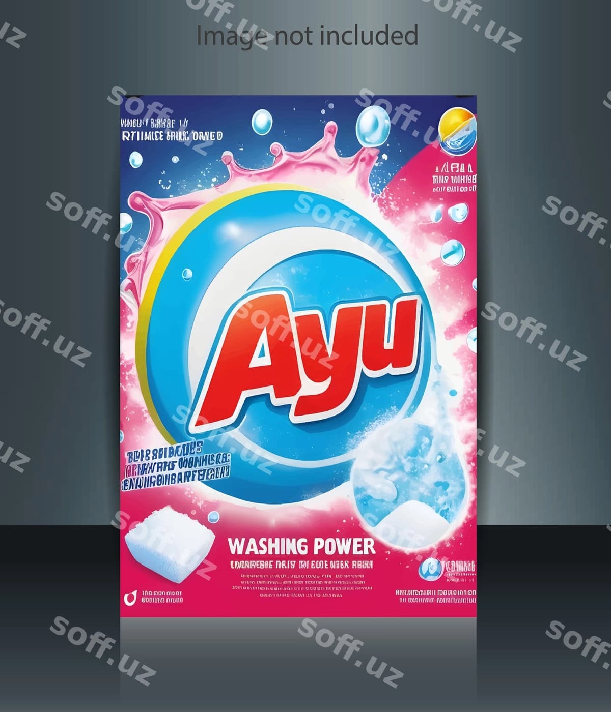 Yuvish tozalash mojarosi poster flyer dizayni | Washing powder poster flyer design