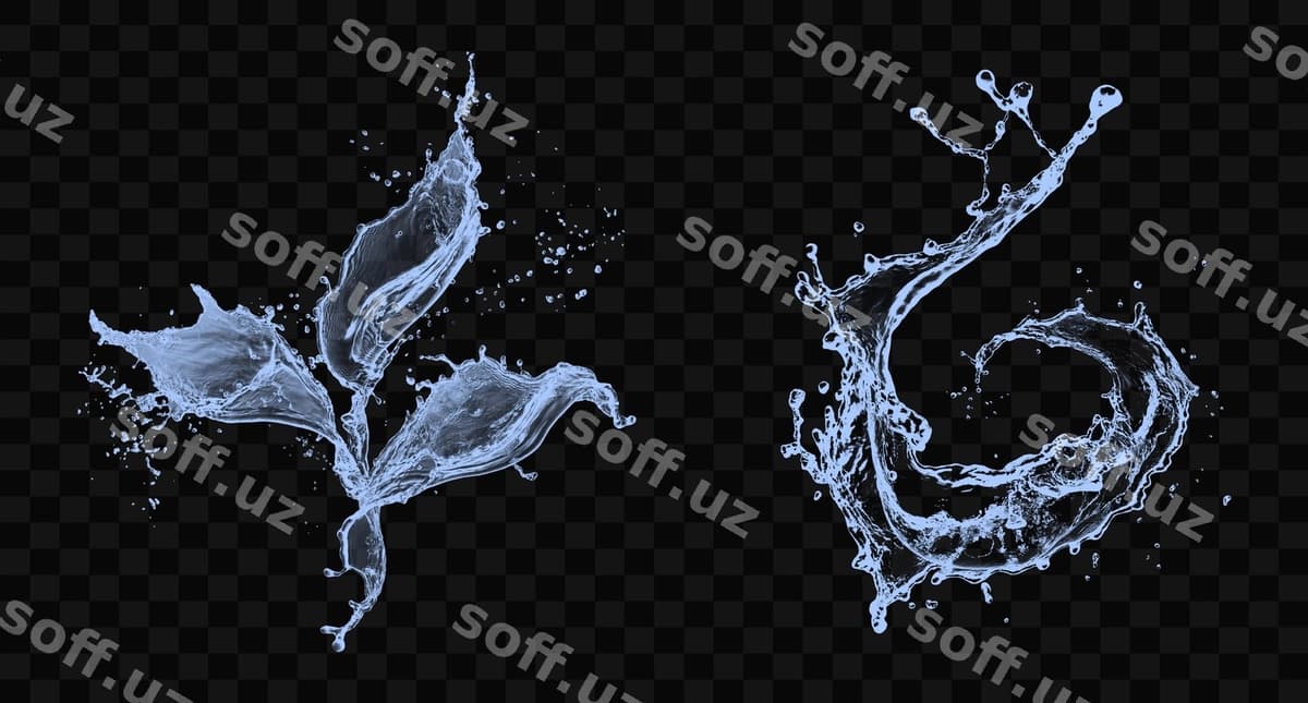 Suv sovuq oynacha transparent | Water splash transparent