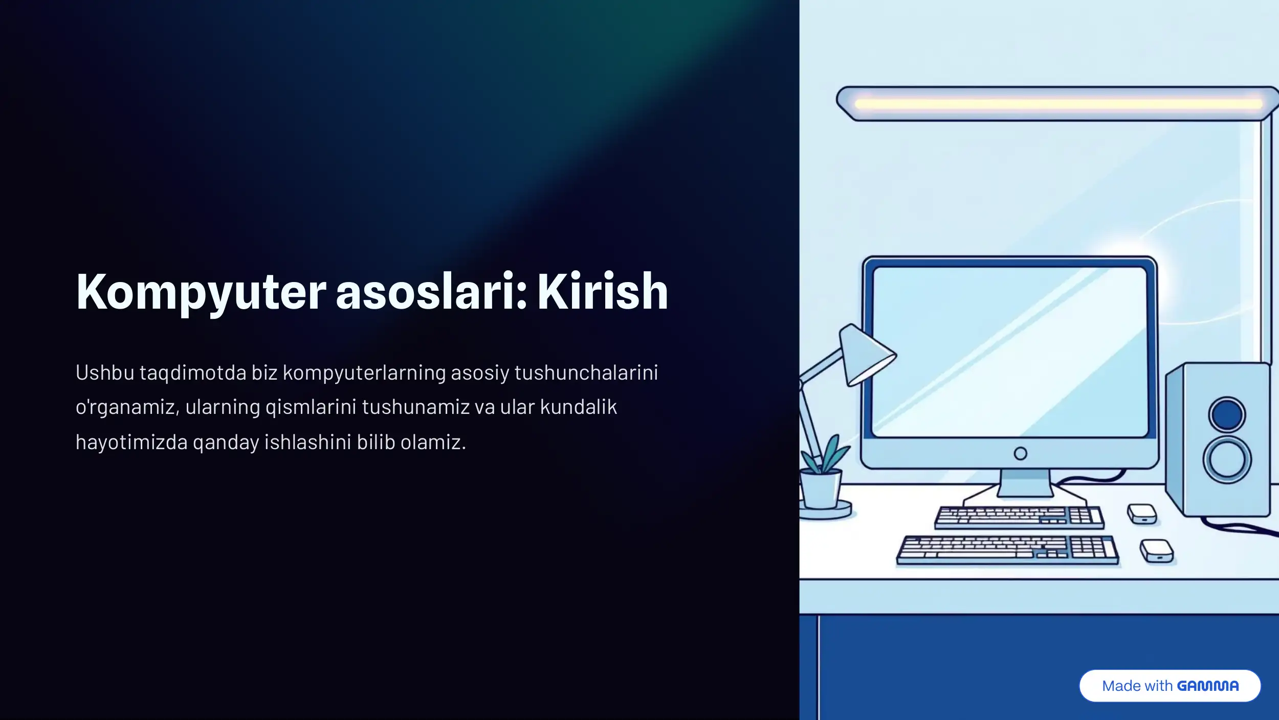 kopyuter savodxonligi. Taqdimot