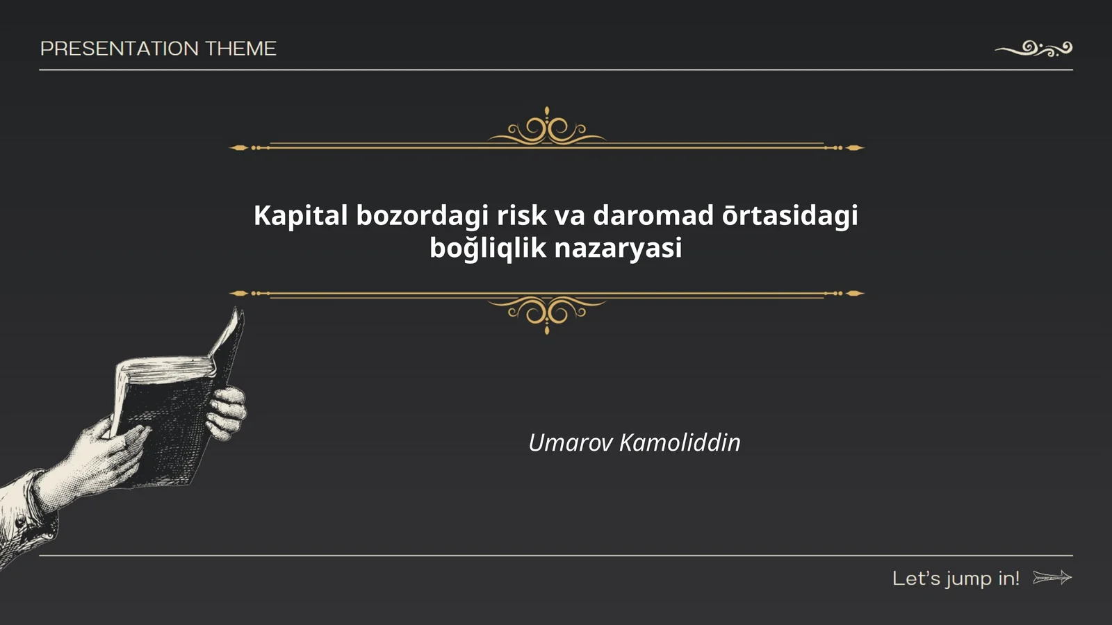 Kapital bozordagi risk va daromad ōrtasidagi boğliqlik nazaryasi