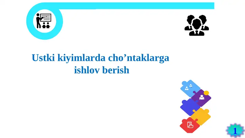 Ustki kiyimlarda cho'ntaklarga ishlov berish