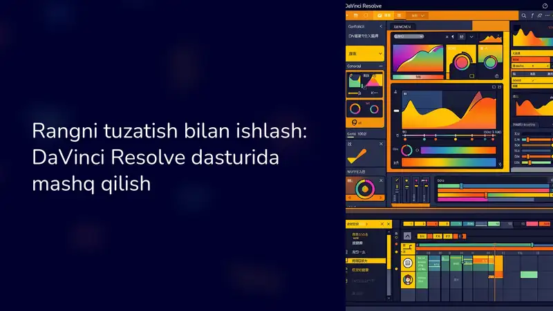 Rangni tuzatish bilan ishlash: DaVinci Resolve dasturida mashq qilish