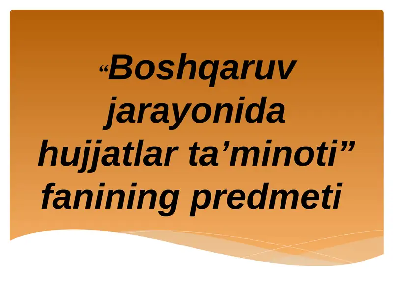 BJHT fanidan barcha mustaqil ishlar to'plami