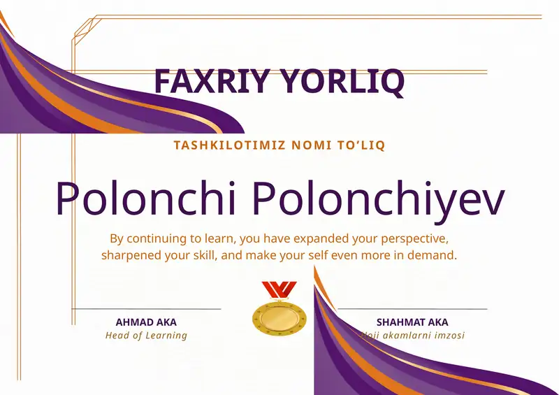 FAXRIY YORLIQ Faxriy yorliq shablon PowerPoint