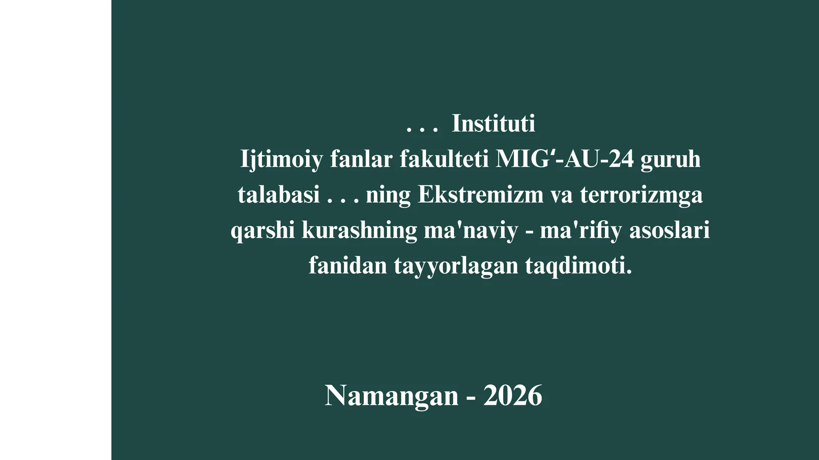 Taqdimot. Hamas tashkiloti.