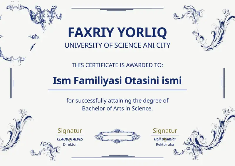 Faxriy yorliq shablon PowerPoint