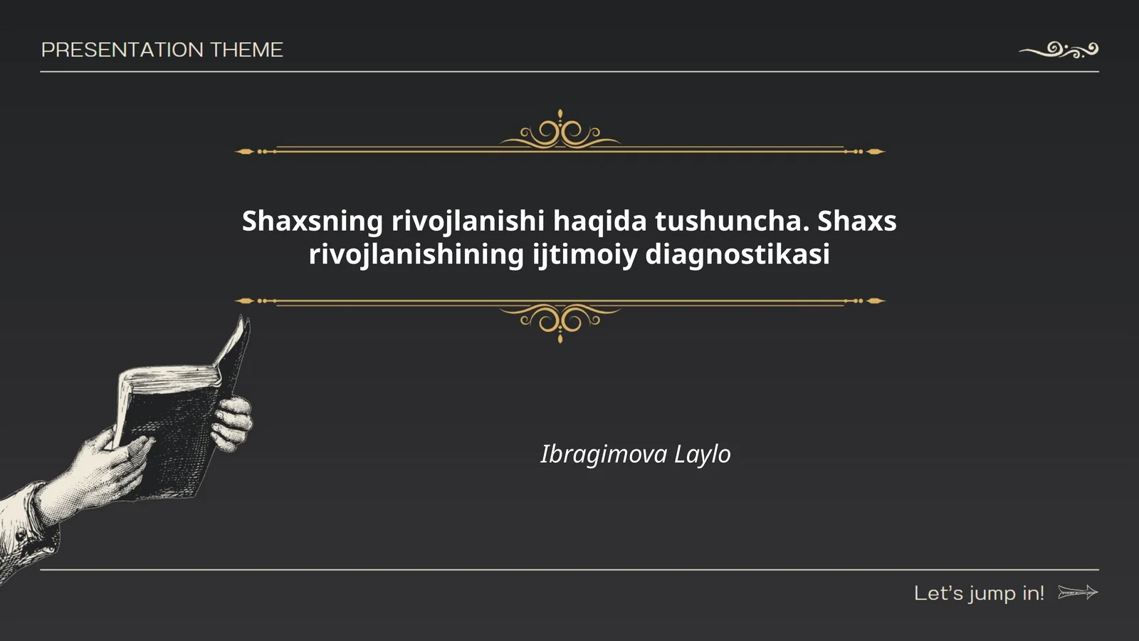 Shaxsning rivojlanishi haqida tushuncha