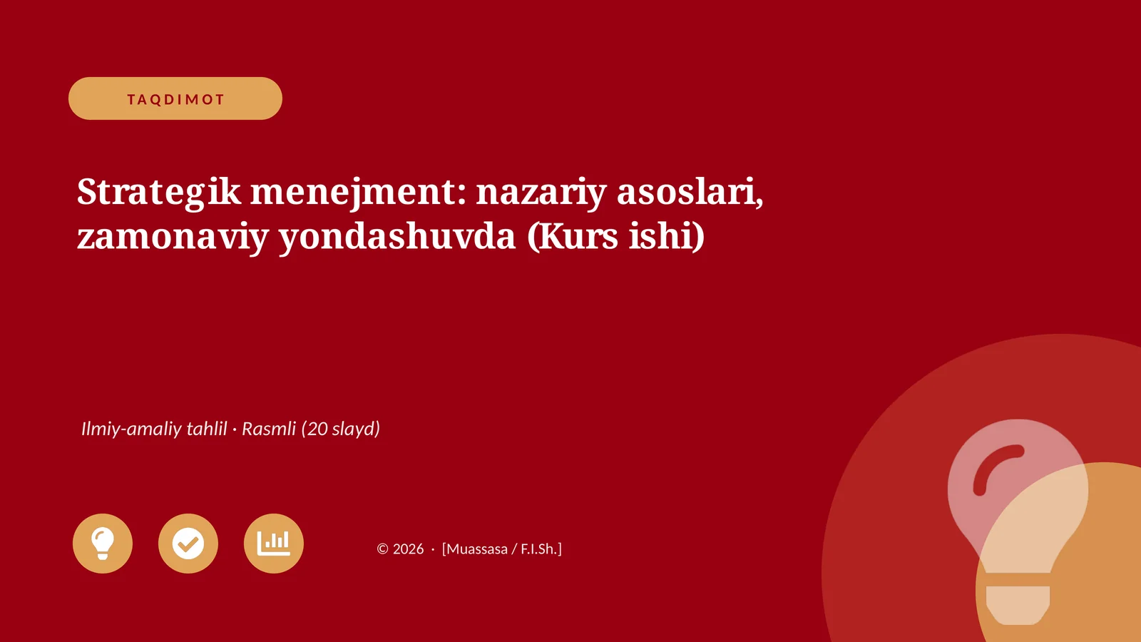Strategik menejment: nazariy asoslari, zamonaviy yondashuvda (Kurs ishi)