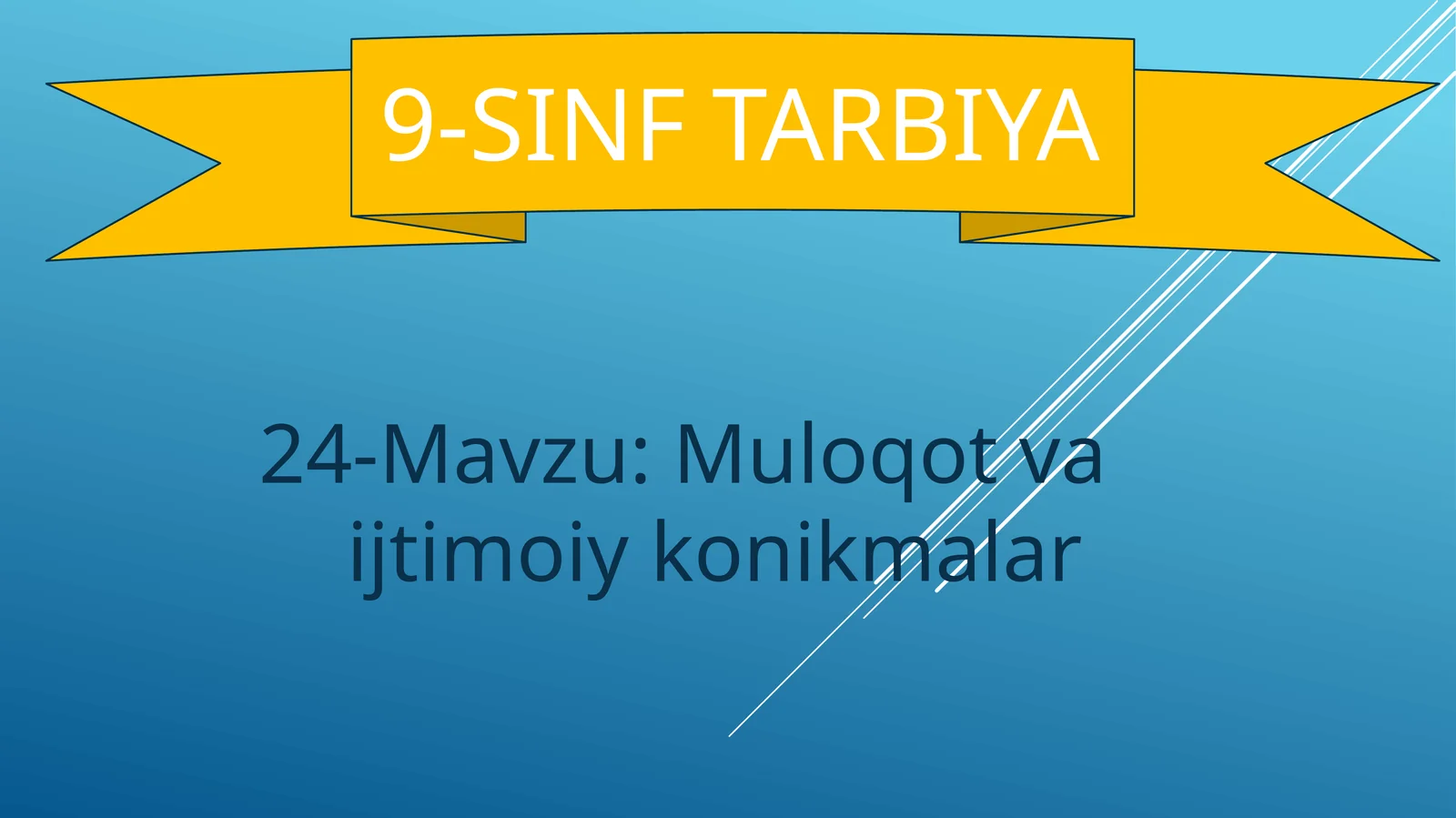9-sinf Tarbiya