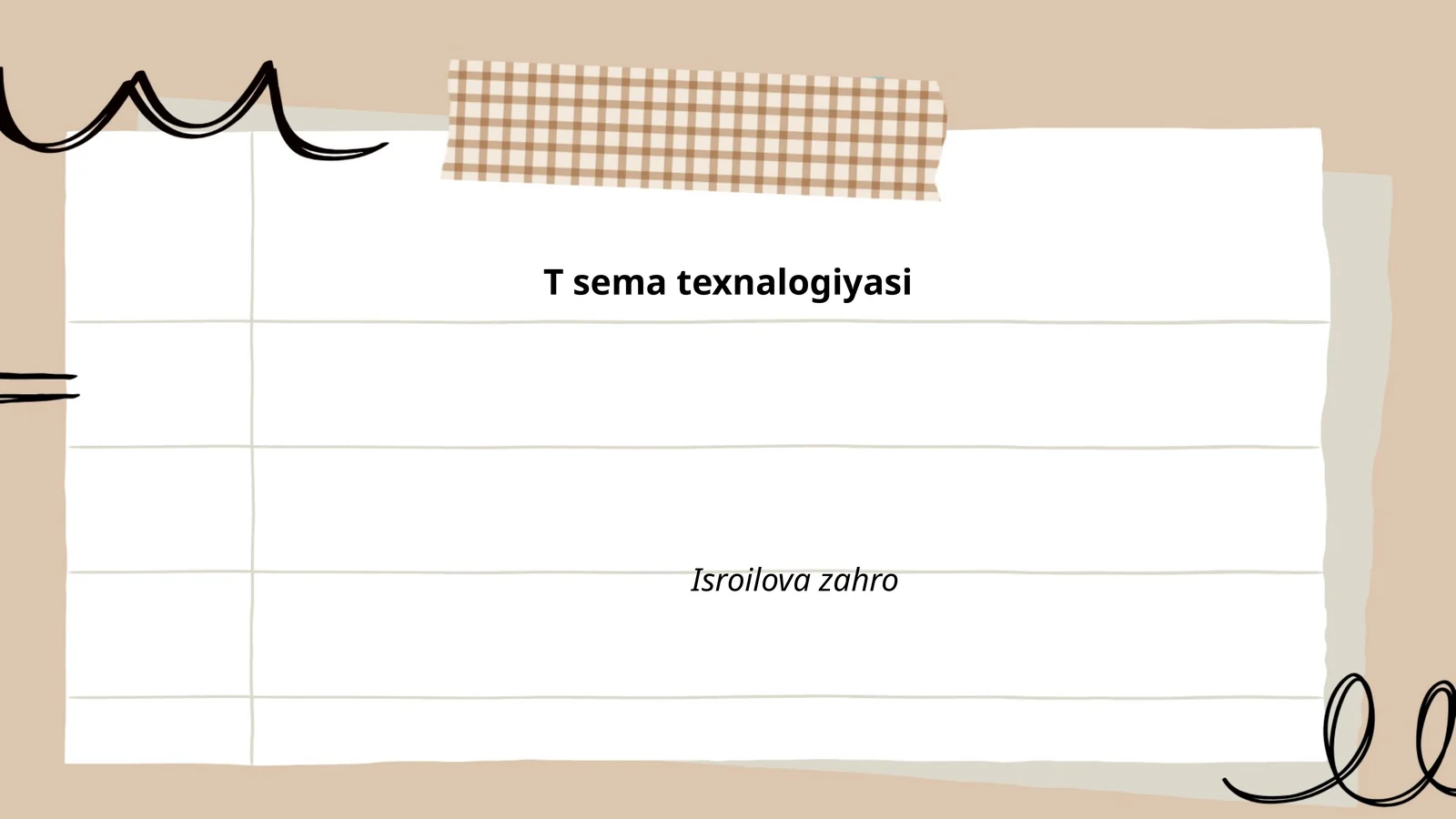 T sema texnologiyasi