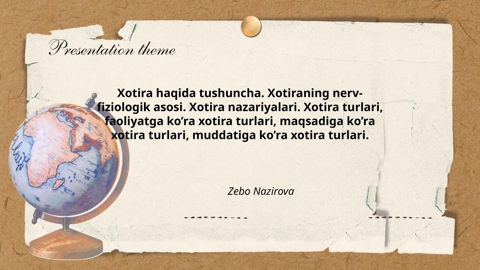 Xotira haqida tushuncha