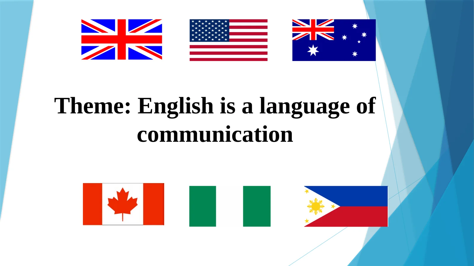 English is a language of communication