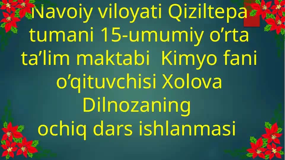Oksidlarning olinishi va xossalari