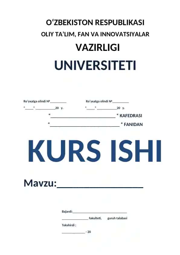Kurs ishi "4-SINF ONA TILI DARSLARIDA MORFEMIK BIRLIKLAR USTIDA ISHLASH"