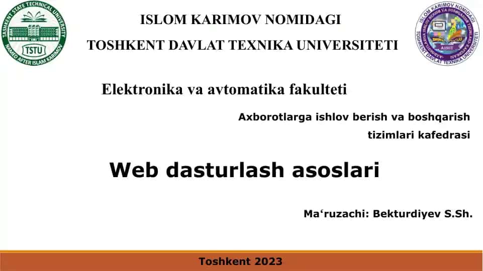 HTML5 da matnni formatlash