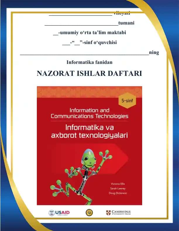 Nazorat ishlar daftari