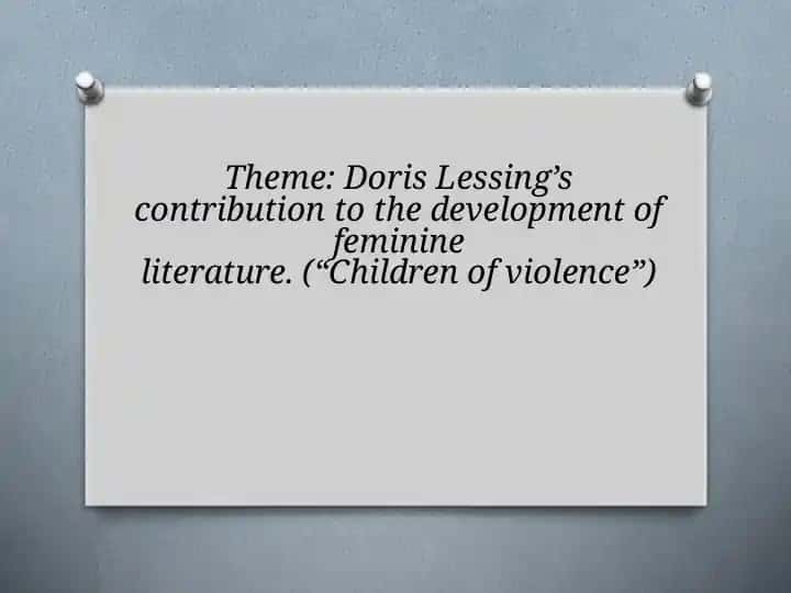 Doris Lessing's "The Children of Violence" series