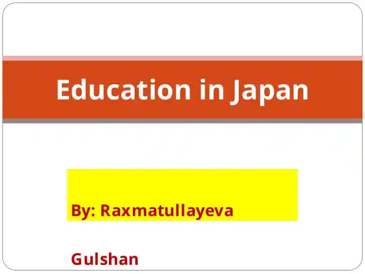 Education in Japan