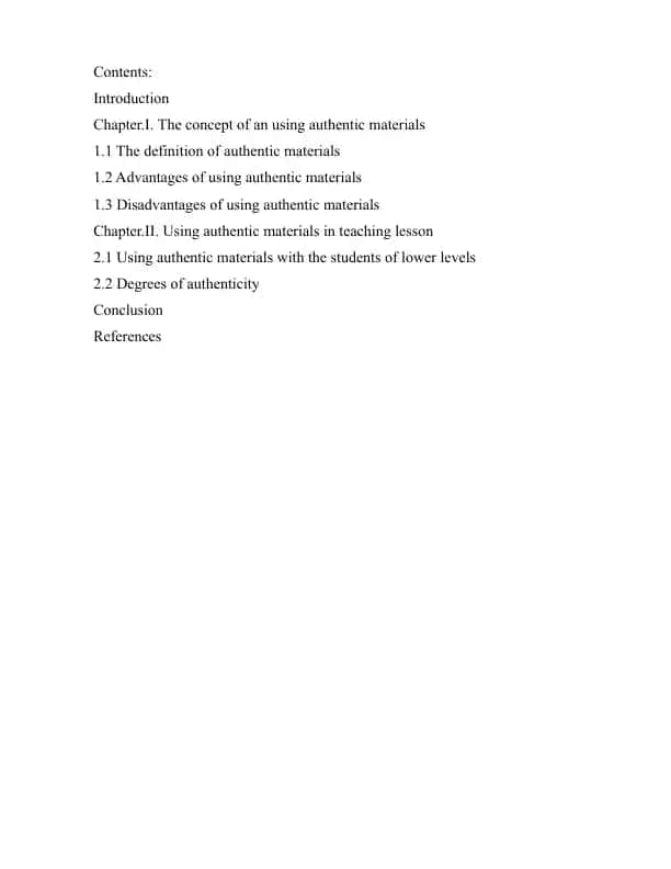Authentic materials in language teaching