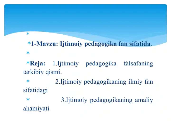 Ijtimoiy Pedagogika fan sifatida
