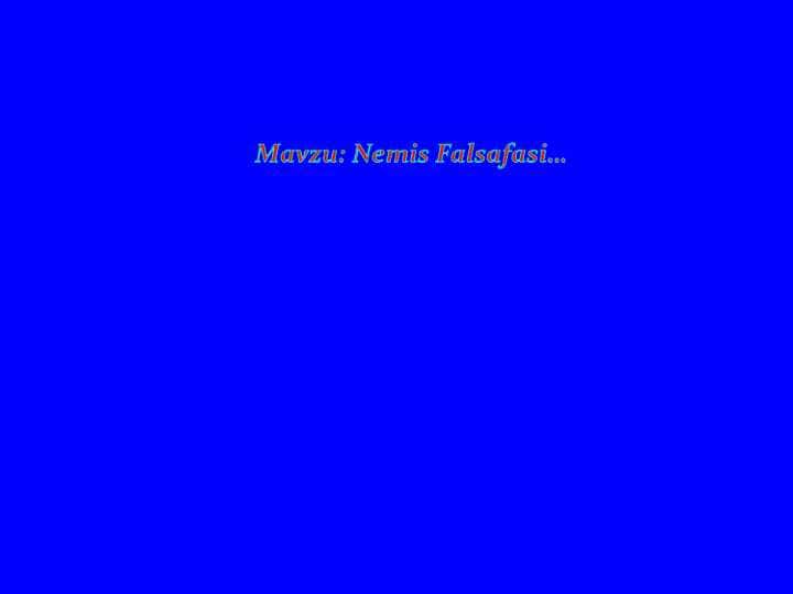 Nemis falsafasi