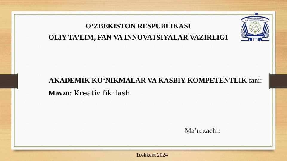 Kreativ fikrlash
