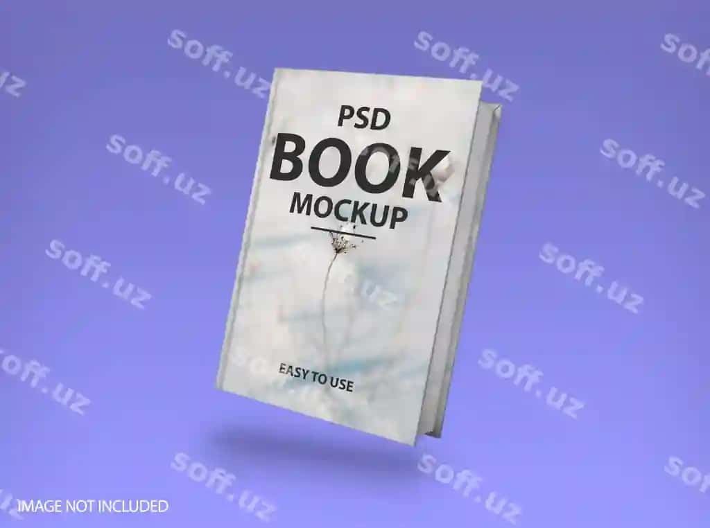 Mashhur kitob qoplashi namuna dizayni ajralangan | Luxury book cover mockup design isolated