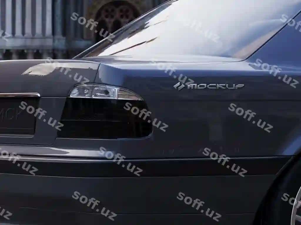 Yaqin ko'rinish mashina logotipi namunasi | Close up car logo mockup