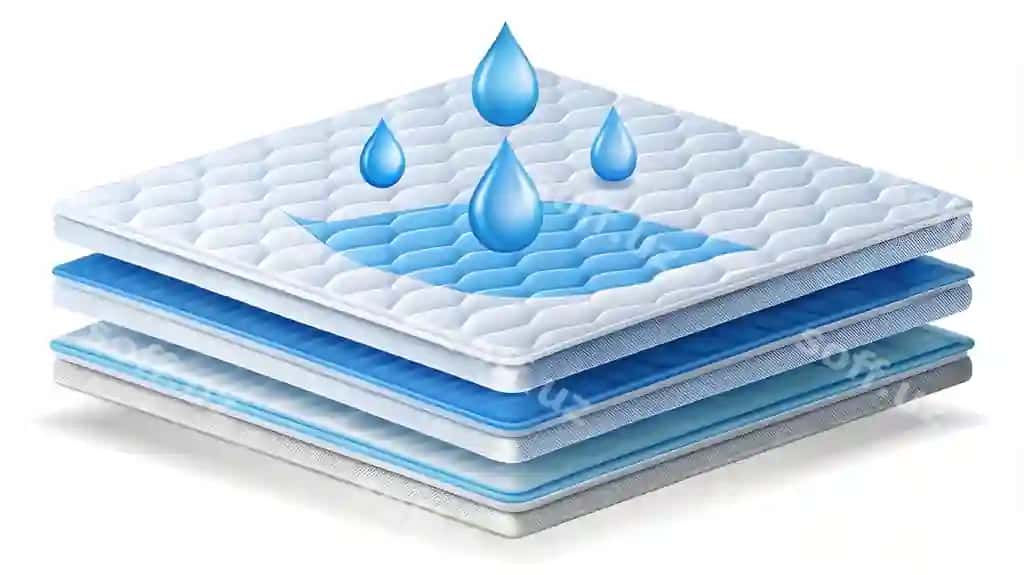 Vektor suv dammlari suziladigan pad orqali o'tadi. | Vector water droplets flow through absorbent pad