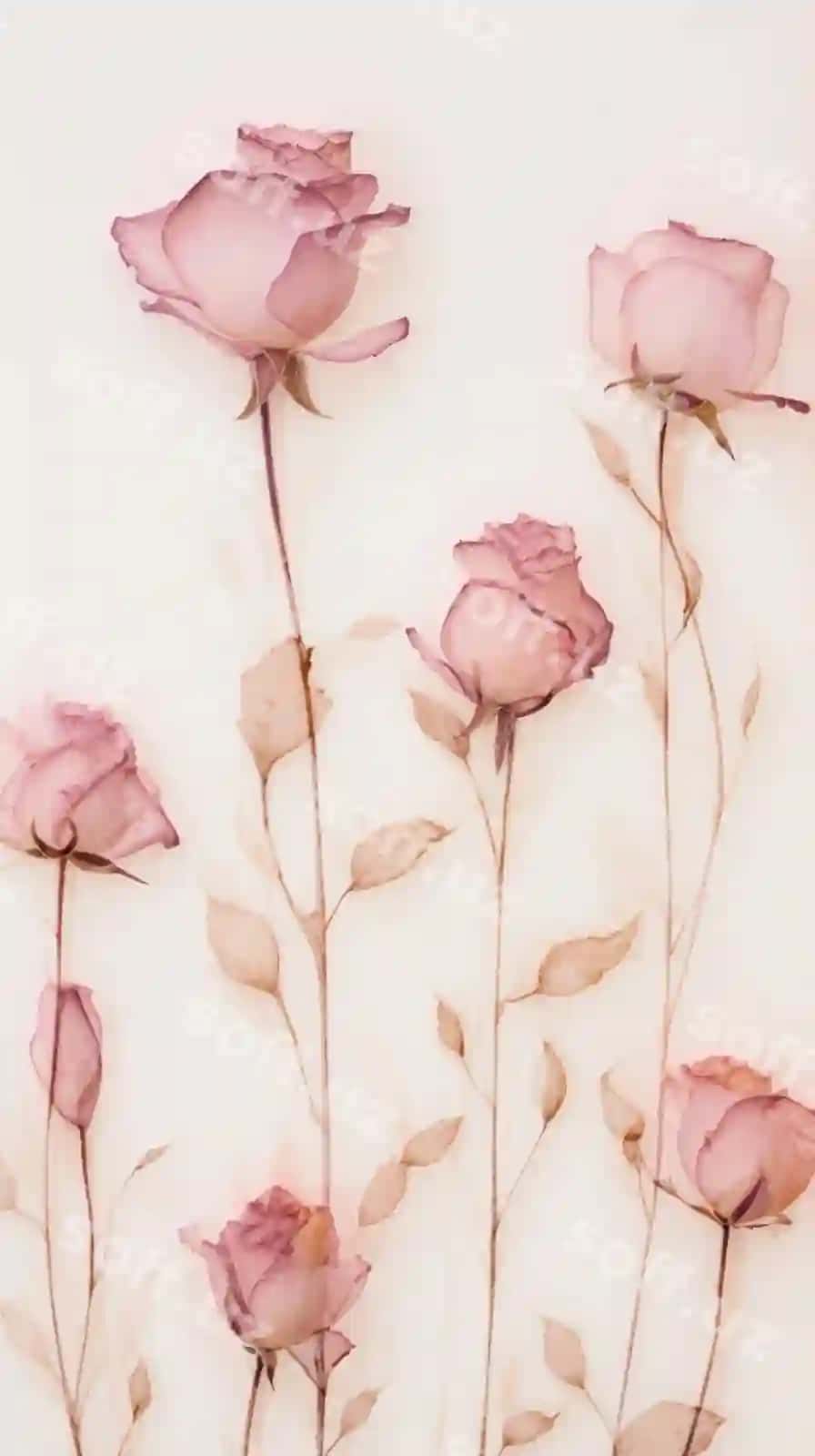 Haqiqiy bosilgan pushti gullar naqshi gul petal | Real pressed pink roses pattern flower petal