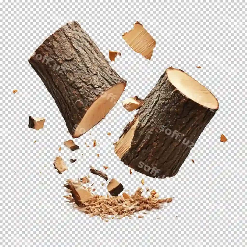 Izolyatsiya qilingan shaffof fon o'tinini yig'ish | Stack firewood isolated transparent background