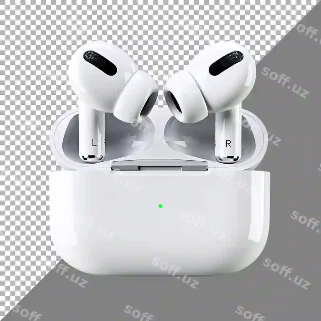 Airpods pro shaffof orqa fonda ai yaratilgan | Airpods pro against transparent background ai generated