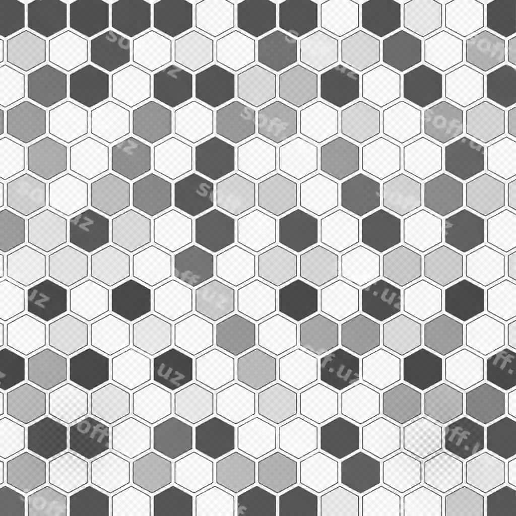 O'nolti qirrali ramka tasir anqarli shaffof fon | Hexagonal frame effect abstract transparent background