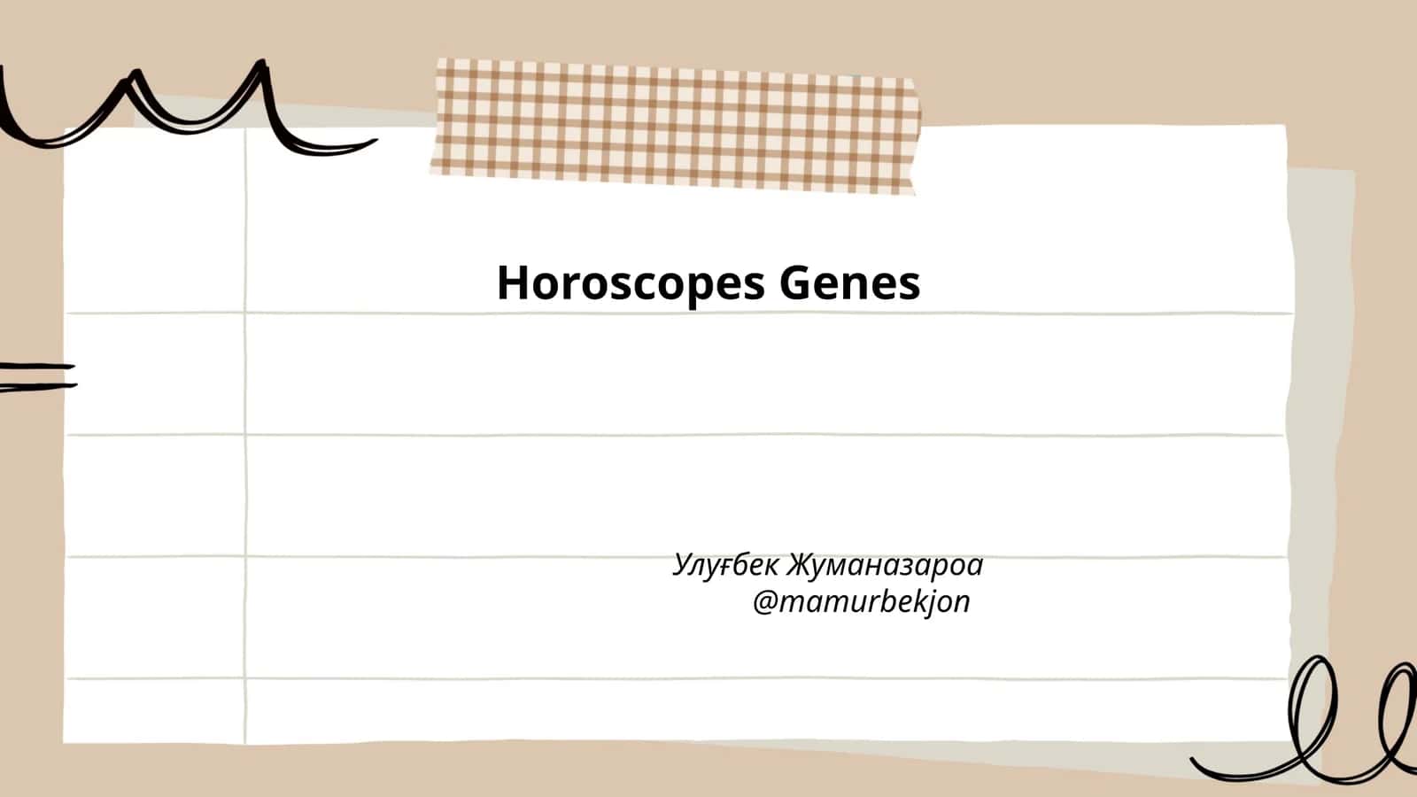 Horoscopes Genes