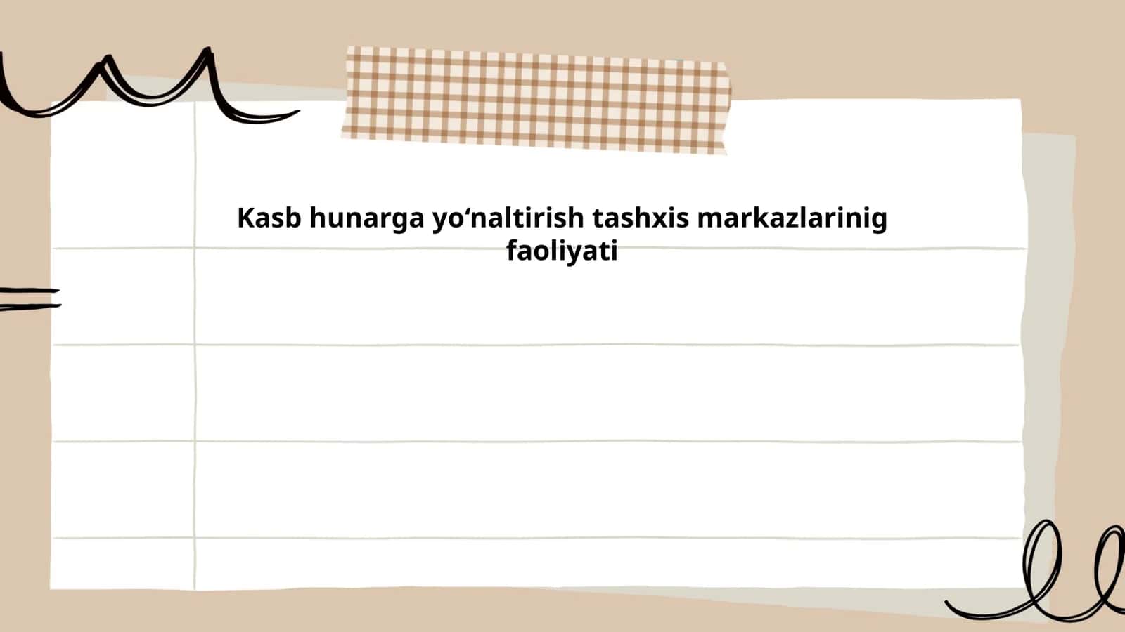 Kasb hunarga yo‘naltirish tashxis markazlarinig faoliyati