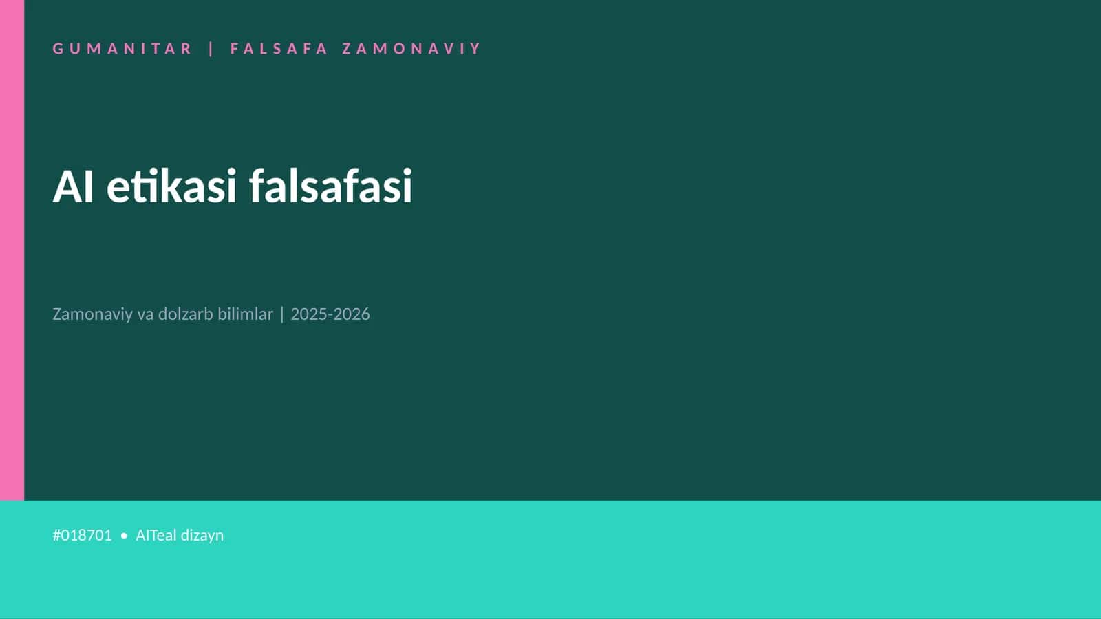 AI etikasi falsafasi